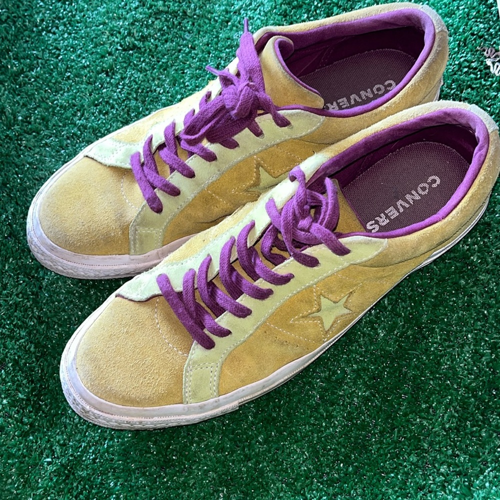 Converse One Star OX Suede Low Apple Green Purple Yellow Mens 10 / Womens 12